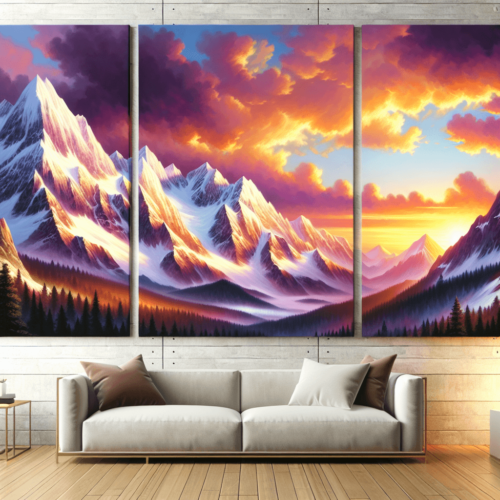 Alpine Sunset Splendor Paint By Number