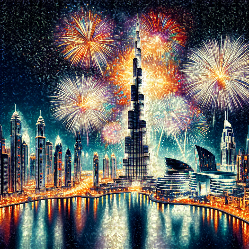 New Year's Eve In Dubai - UAE Numbered Painting Kits