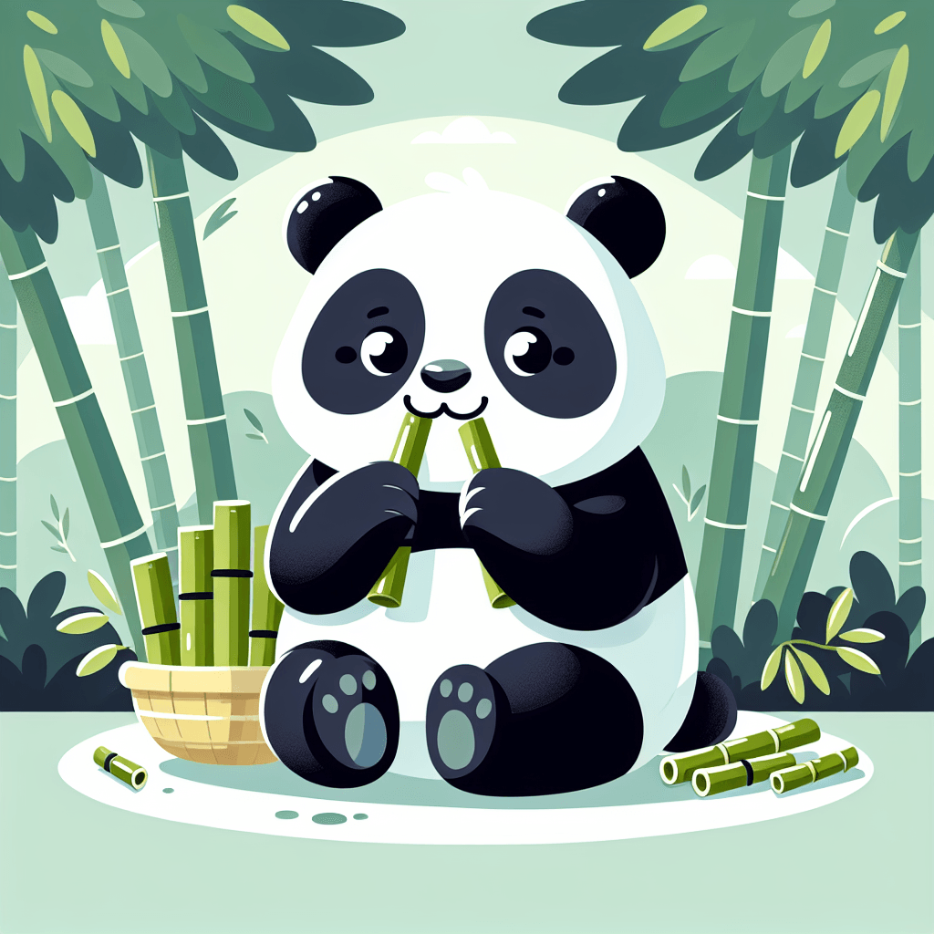 Cuddly Panda's Bamboo Feast DIY Paint By Numbers