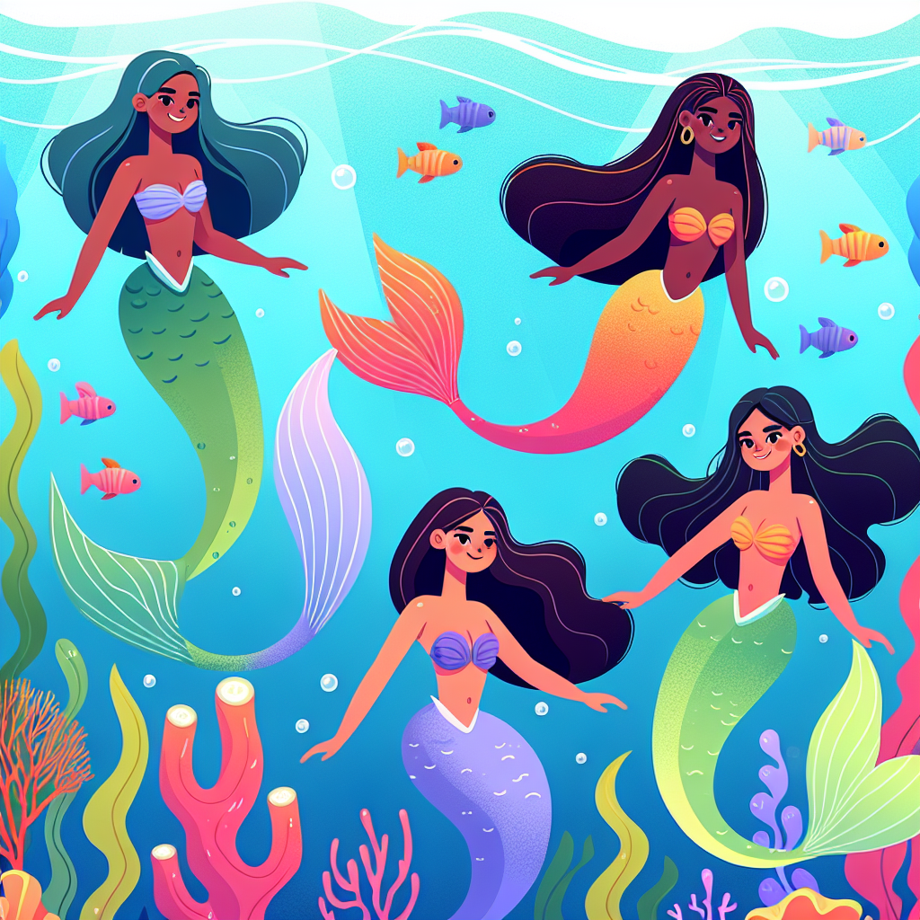 Magical Mermaid Splash Number Painting