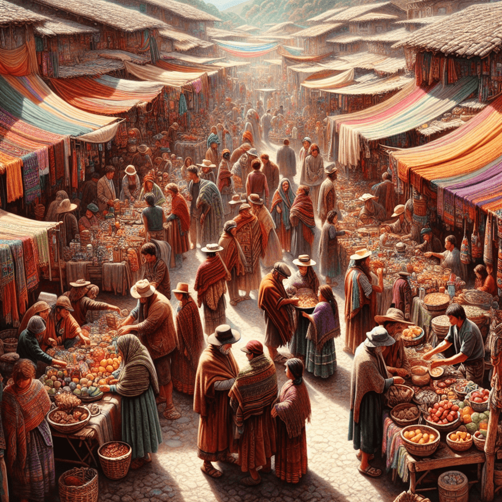 Quaint Village Marketplace Paint By Numbers