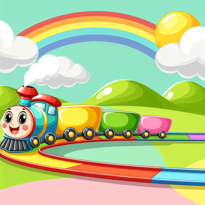 Adventure Train Paint By Color