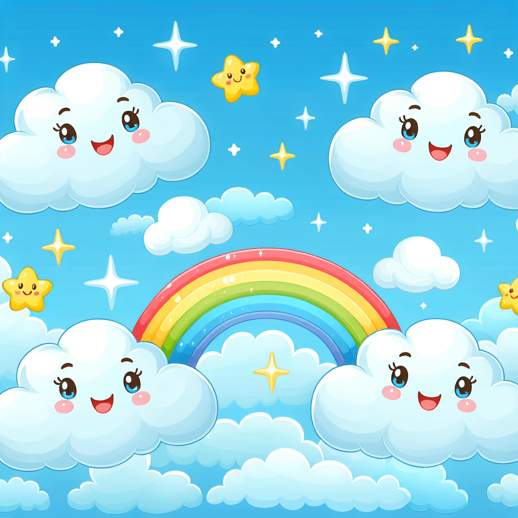 Colorful Clouds Painting Number Kit