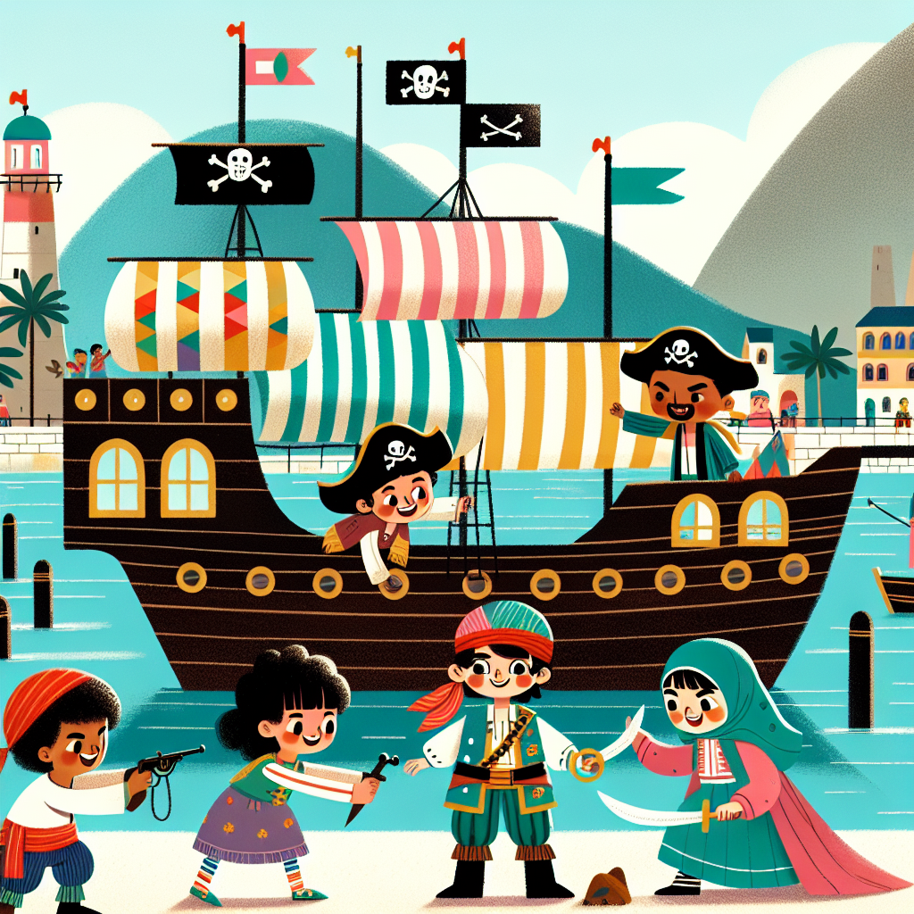 Petite Pirate Port Paint By Numbers