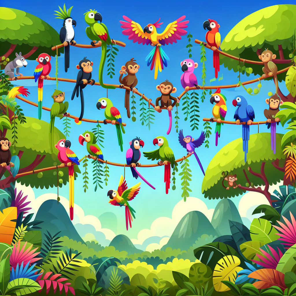 Jungle Gymnasts Adventure Paint By Numbers