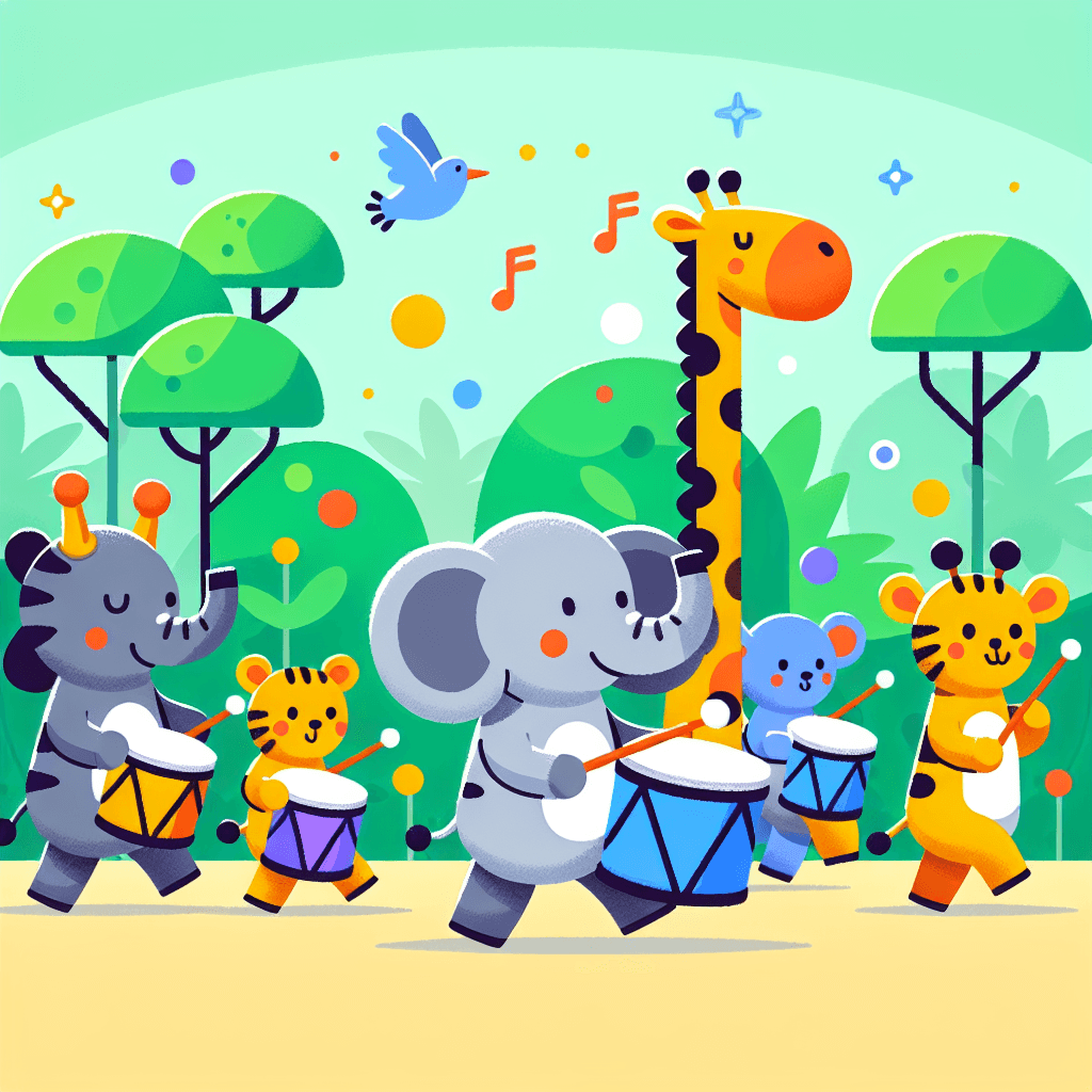 Jungle Animal Parade DIY Paint By Numbers