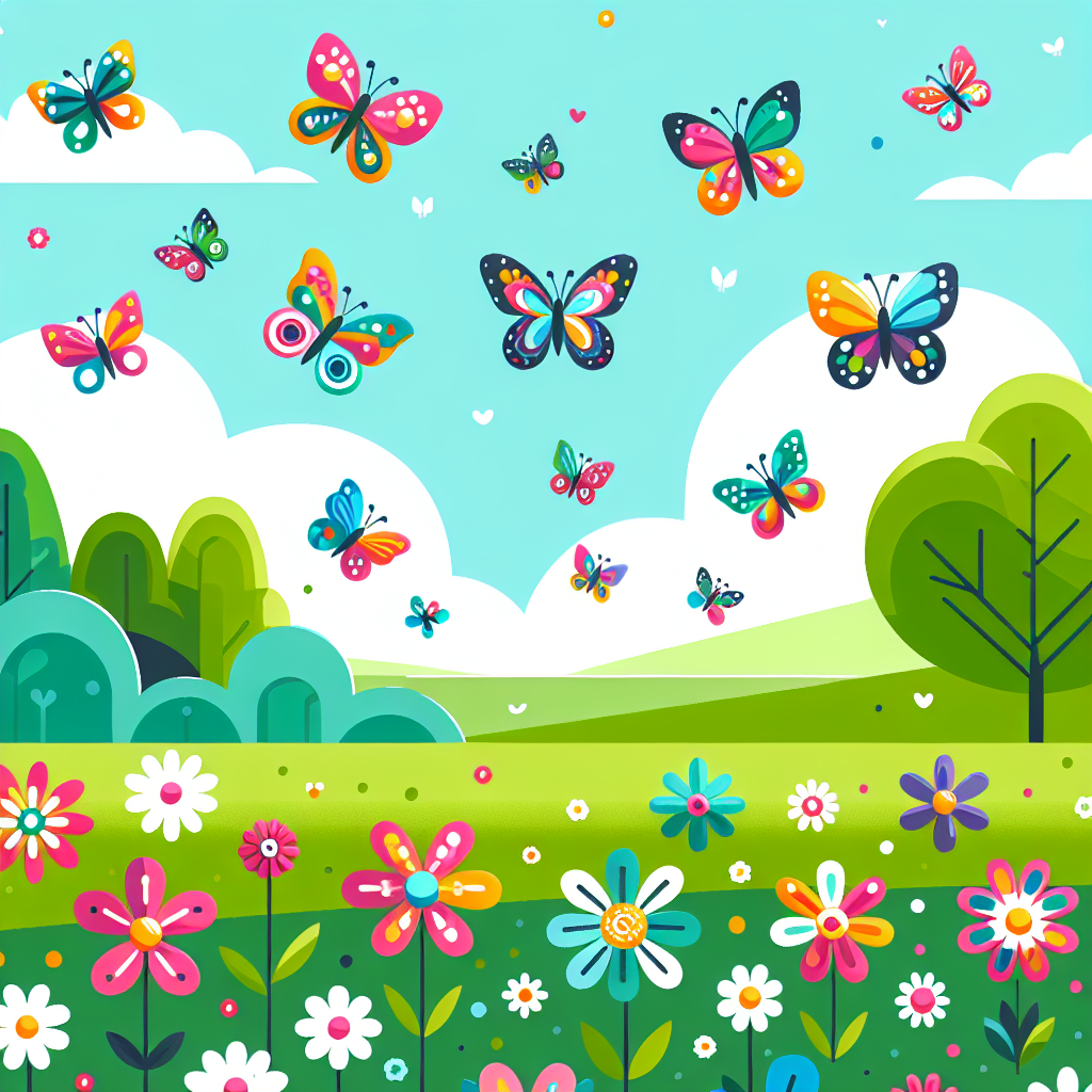 Bright Butterflies Of Happiness Paint By Color