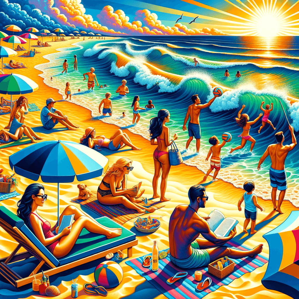 Cheerful Day At The Beach Paint By Number