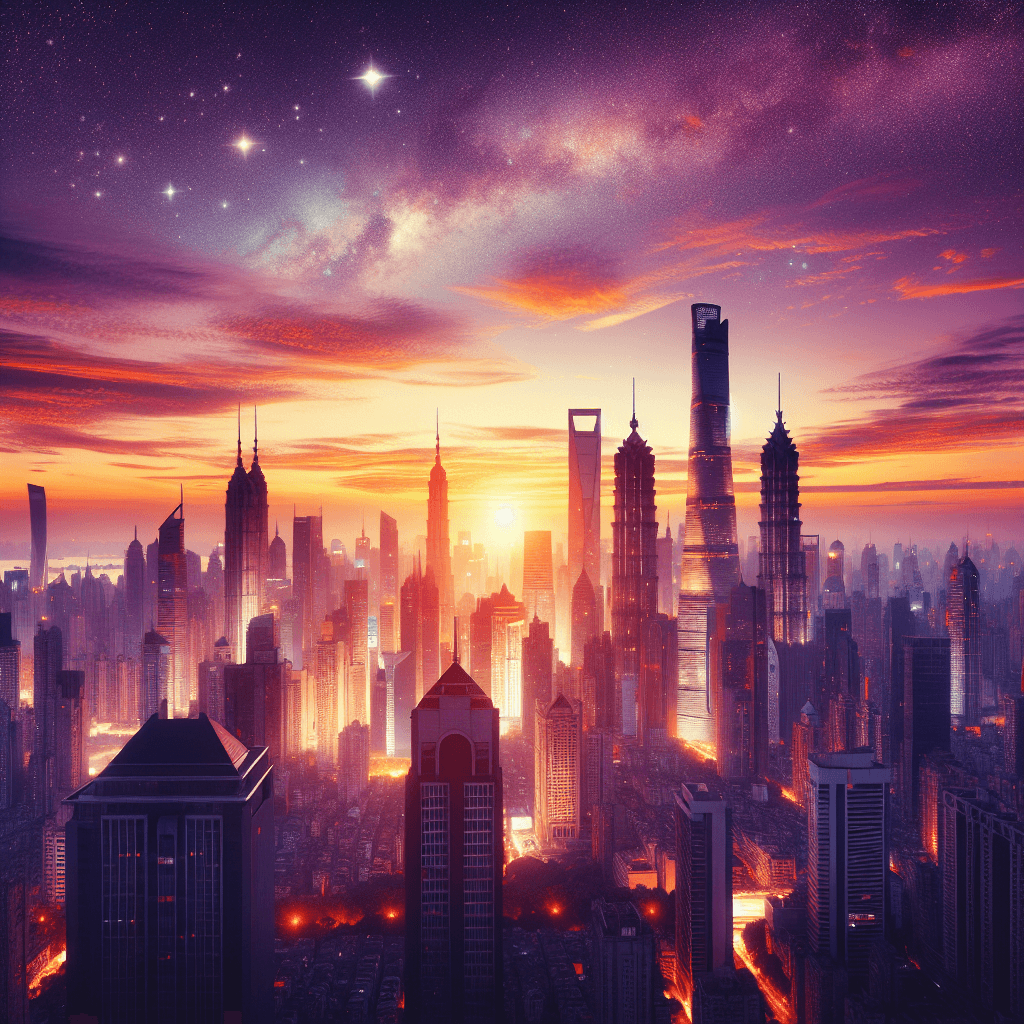 Urban Skyline Majesty Numbered Painting Kits