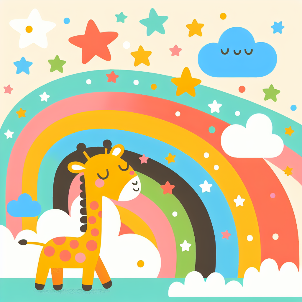 Giraffe's Sky Journey Painting Number Kit