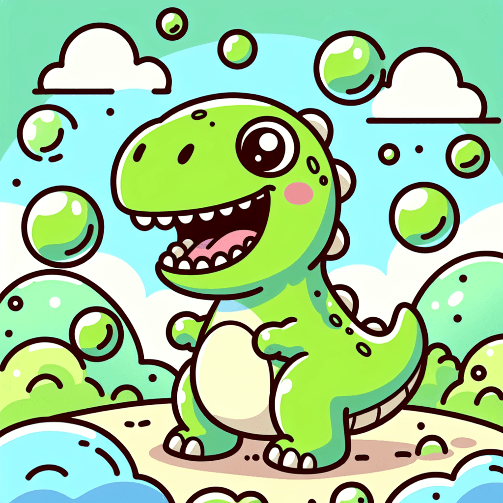 Bubbly Dinosaur Paint By Number