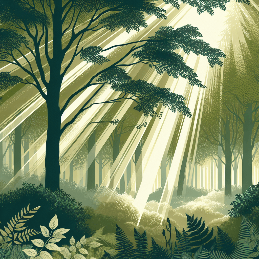 Ethereal Forest Canopy Paint By Color