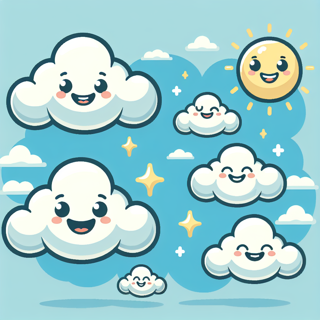 Giggling Cloud Friends Numbered Painting Kits