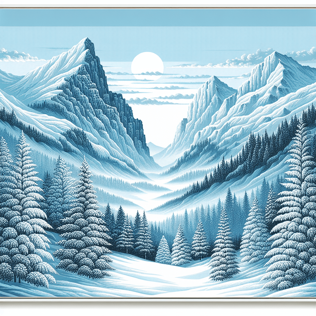 Majestic Winter Mountains Paint By Numbers Kits