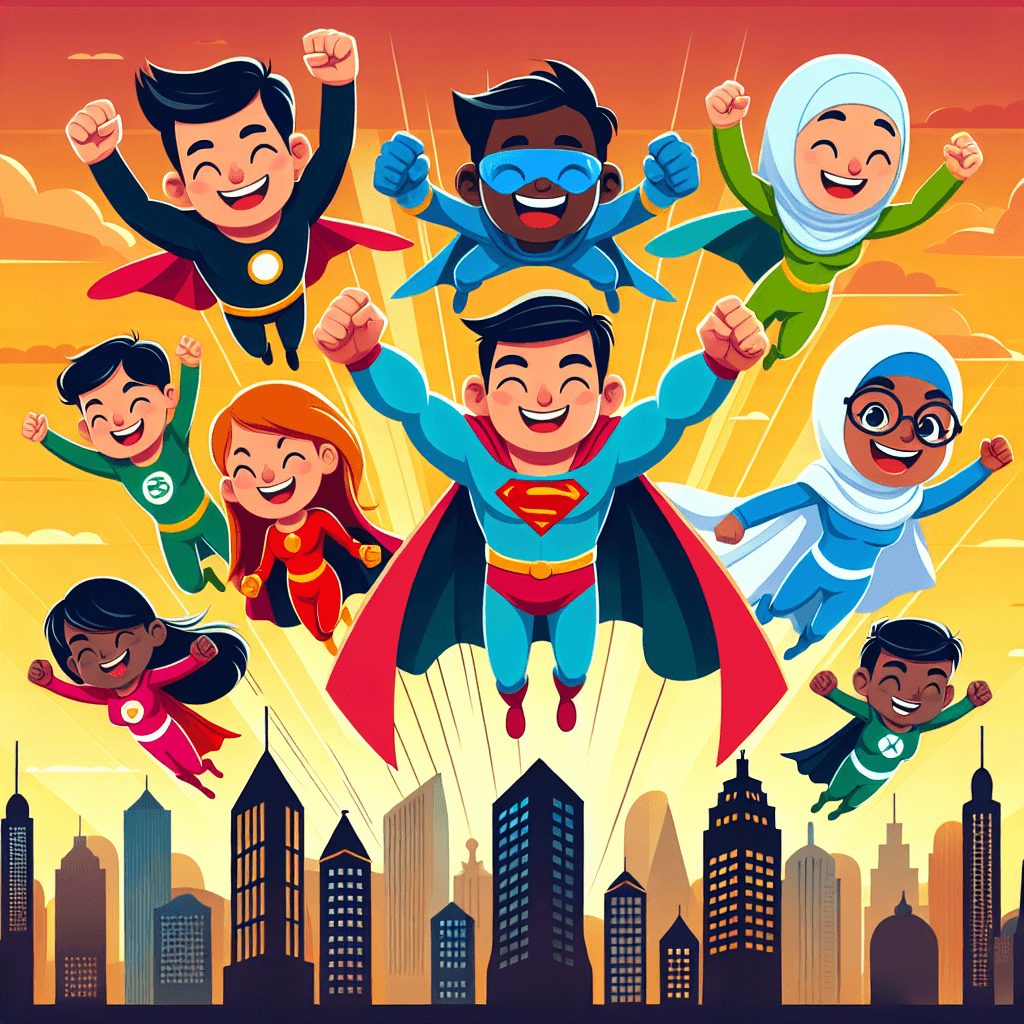 Superhero Adventures Together DIY Paint By Numbers