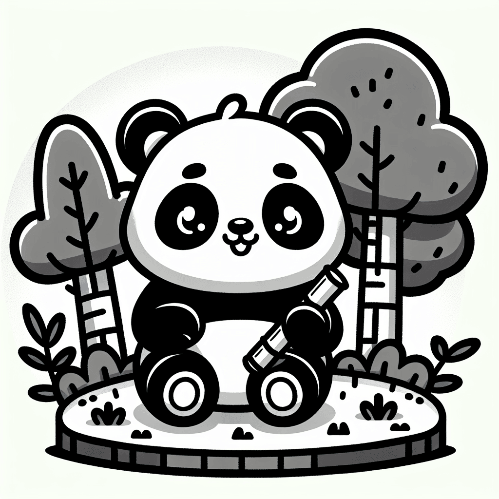 Pint-Sized Panda Paint By Number