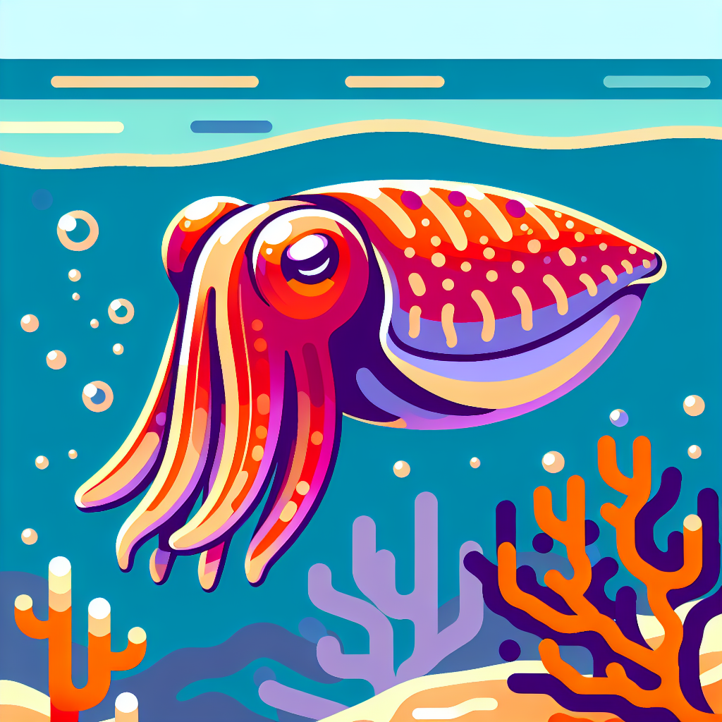 Cheerful Cuttlefish Paint By Numbers Art
