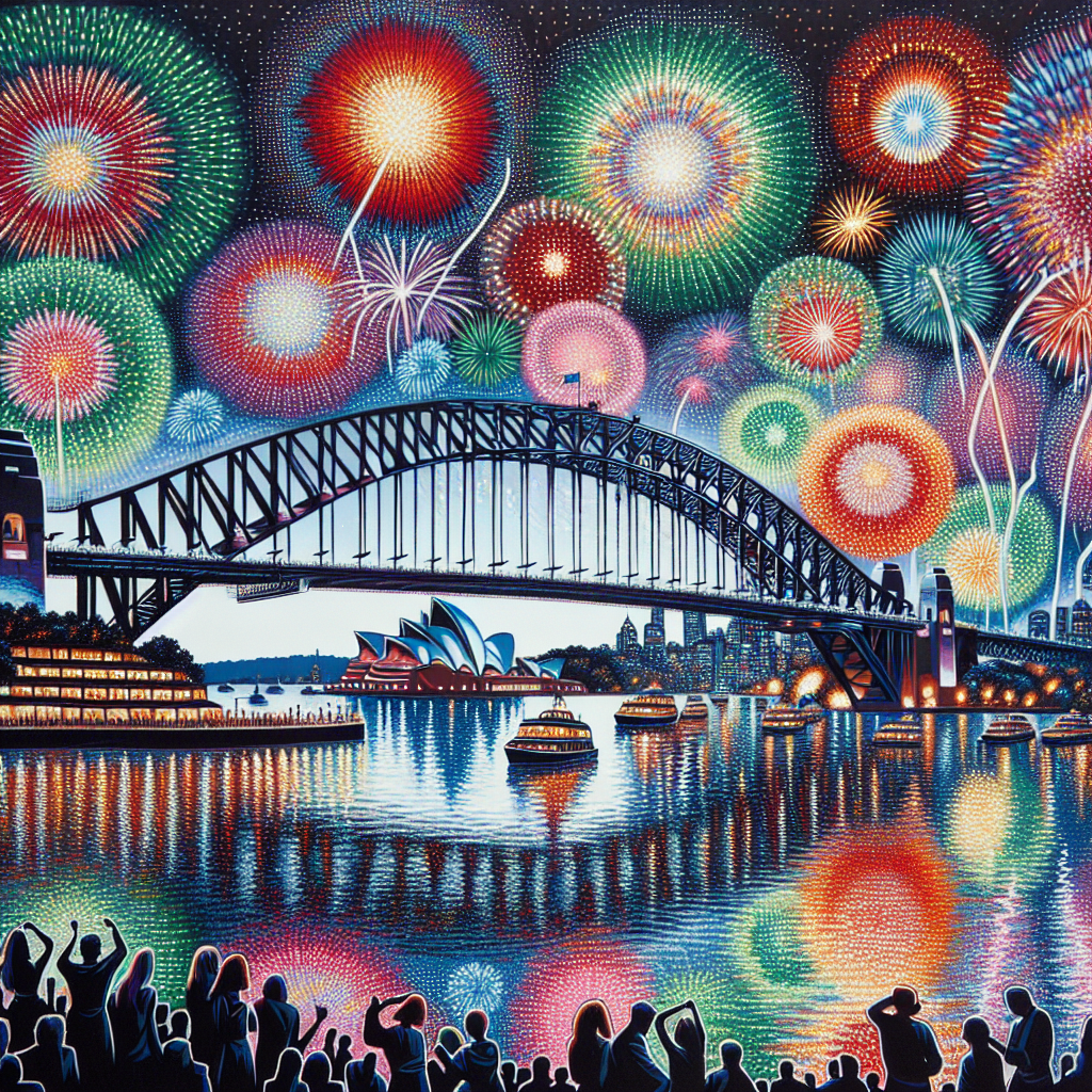 Sydney New Year's Eve Fireworks - Australia Paint By Color