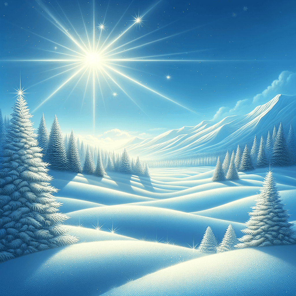Glistening Snowy Landscape Paint By Number