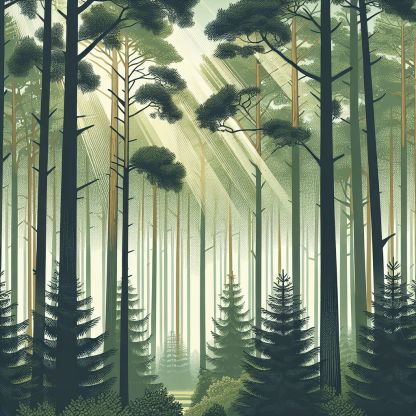 Whispering Pine Forest DIY Paint By Numbers