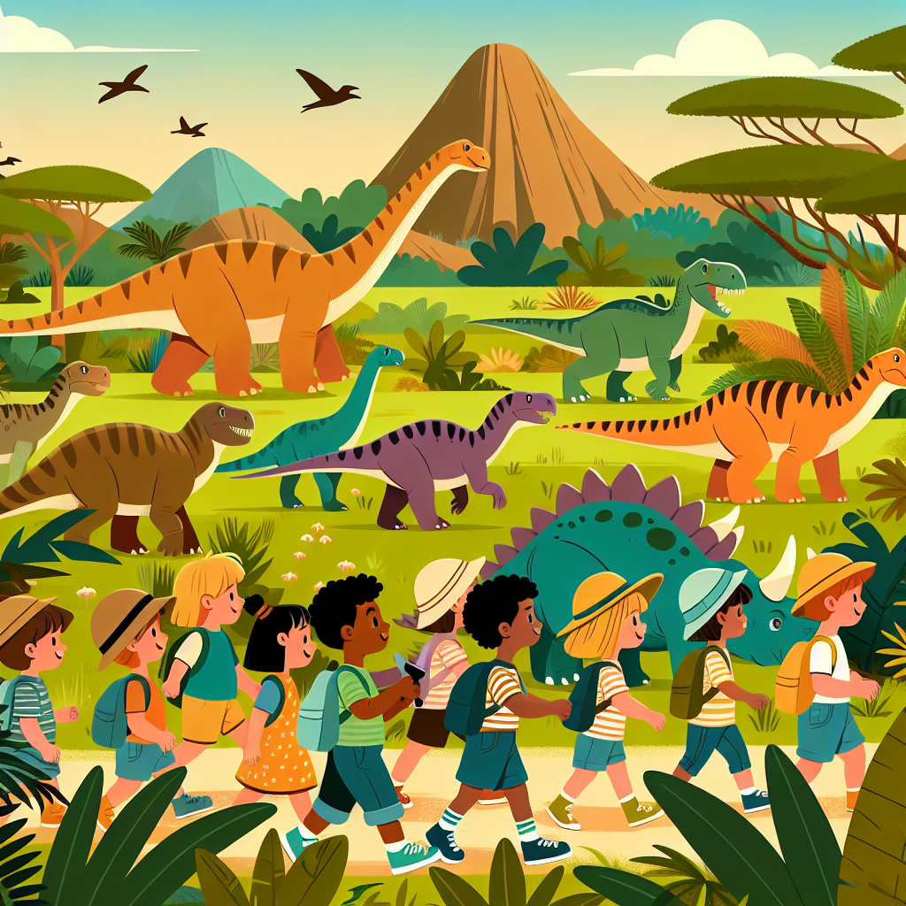 Playful Dinosaur Safari Painting Number Kit