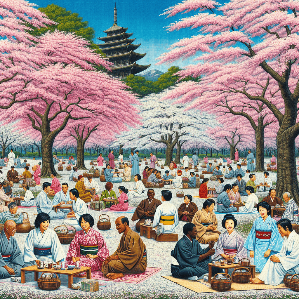 Hanami Cherry Blossom Festival - Tokyo Numbered Painting Kits