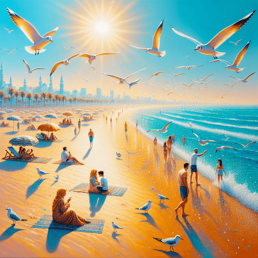 Sunny Coastal Promenade Numbered Painting Kits