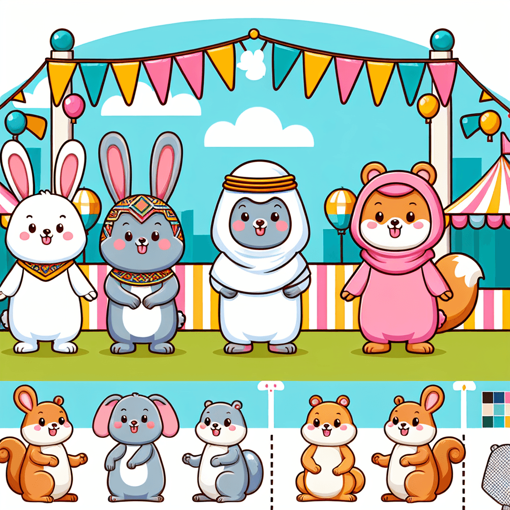 Charming Carnival Of Critters Paint By Numbers Kits