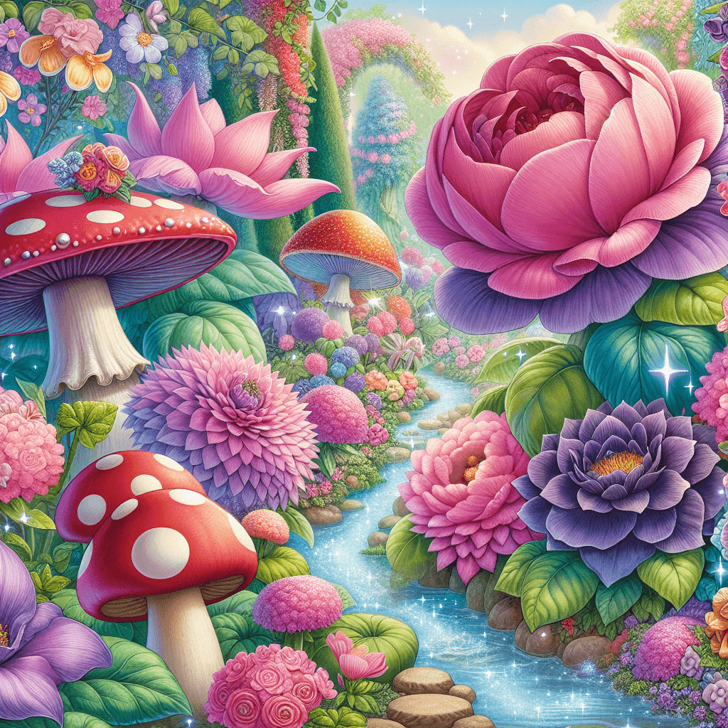 Whimsical Garden Daydream Numbered Painting Kits