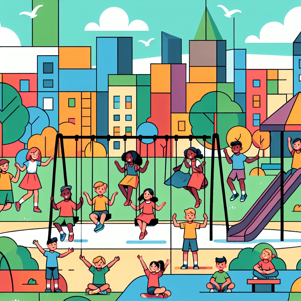 Joyful City Park Fun Painting By Numbers Kit
