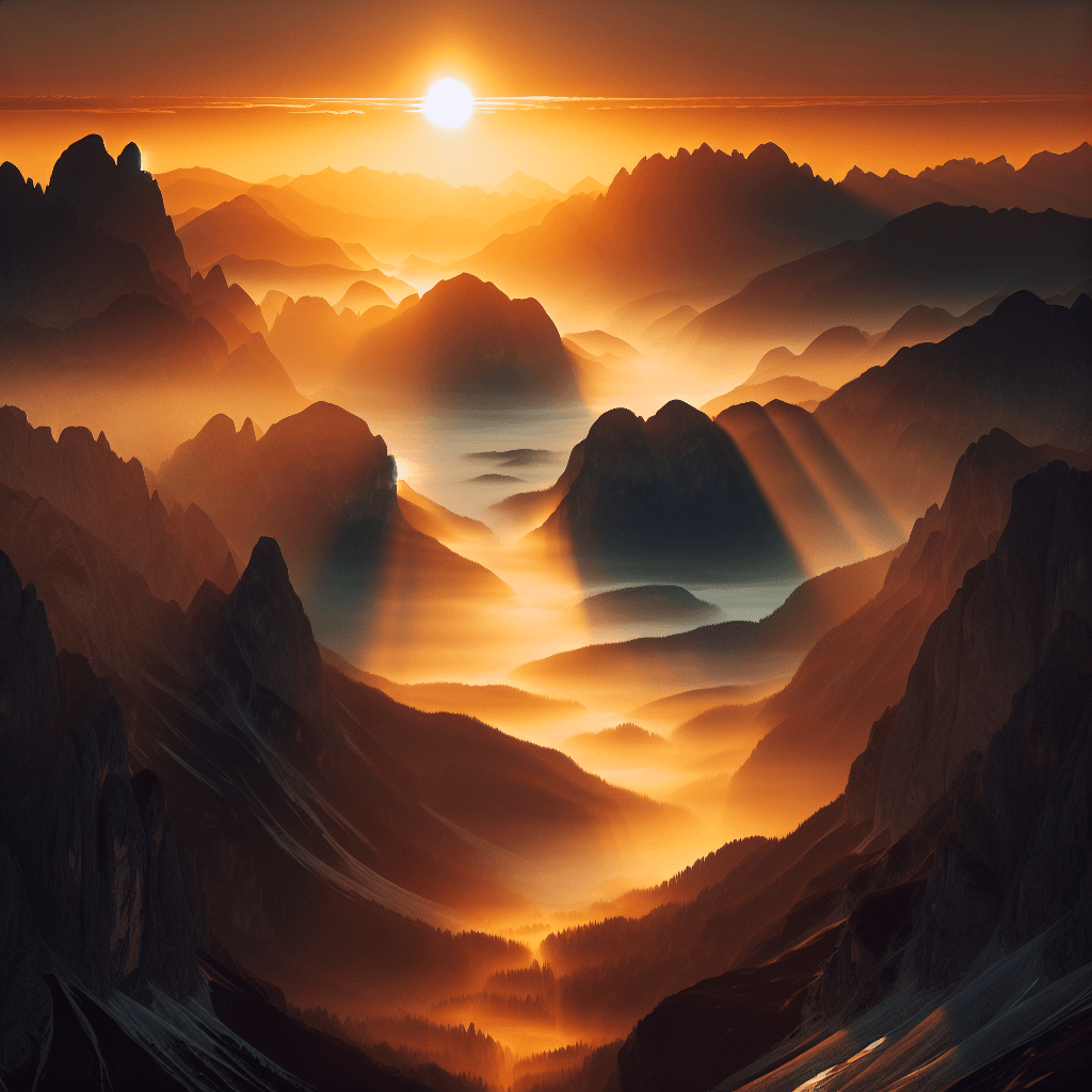 Majestic Mountain Morning Paint By Number