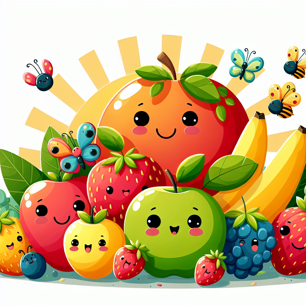 Colorful Fruit Fiesta Number Painting