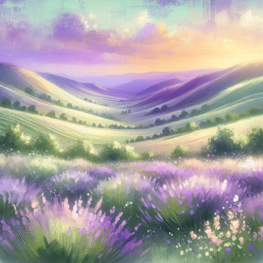 Dreamy Lavender Hillside Painting By Numbers Kit