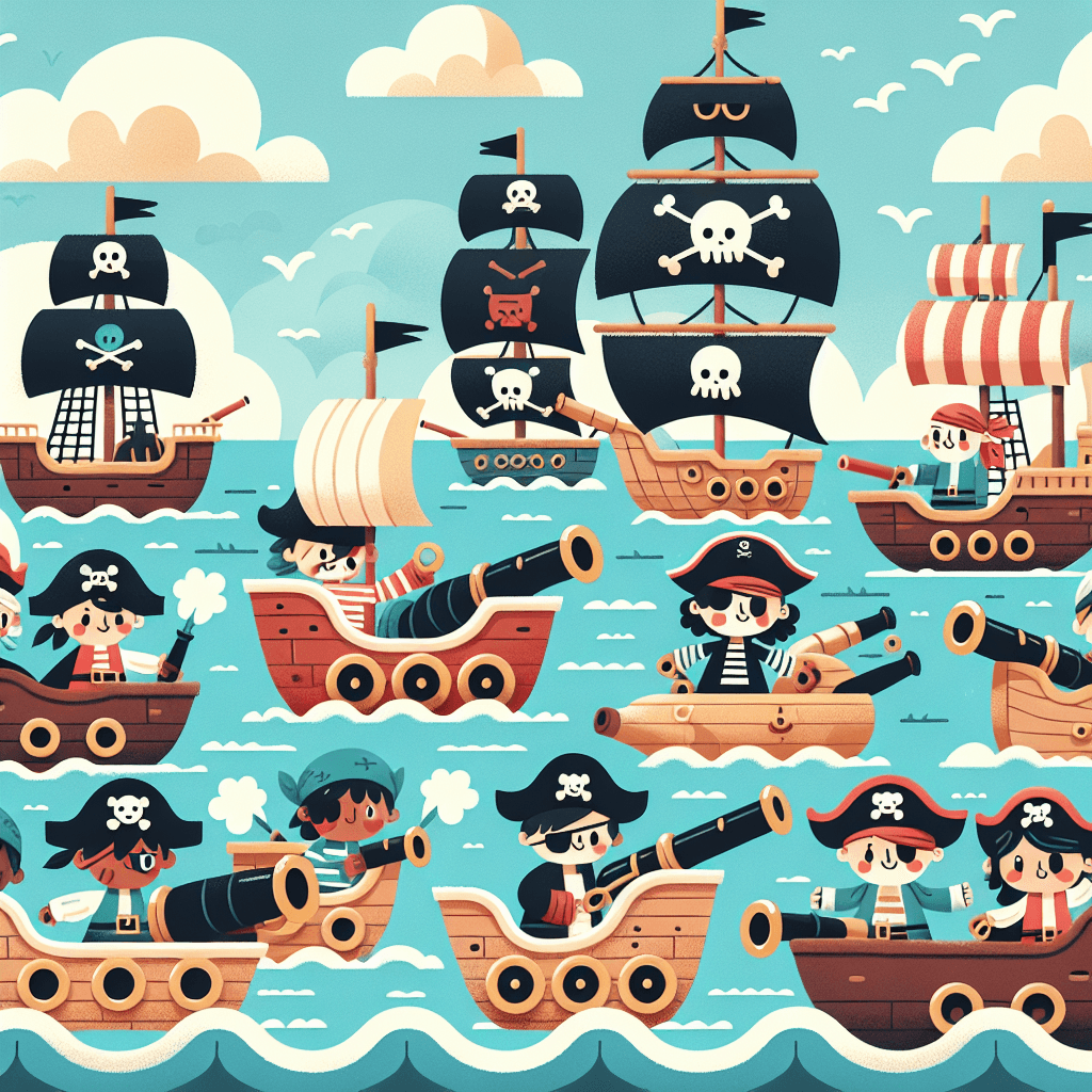 Pirate Ship Battle Paint By Numbers Kits