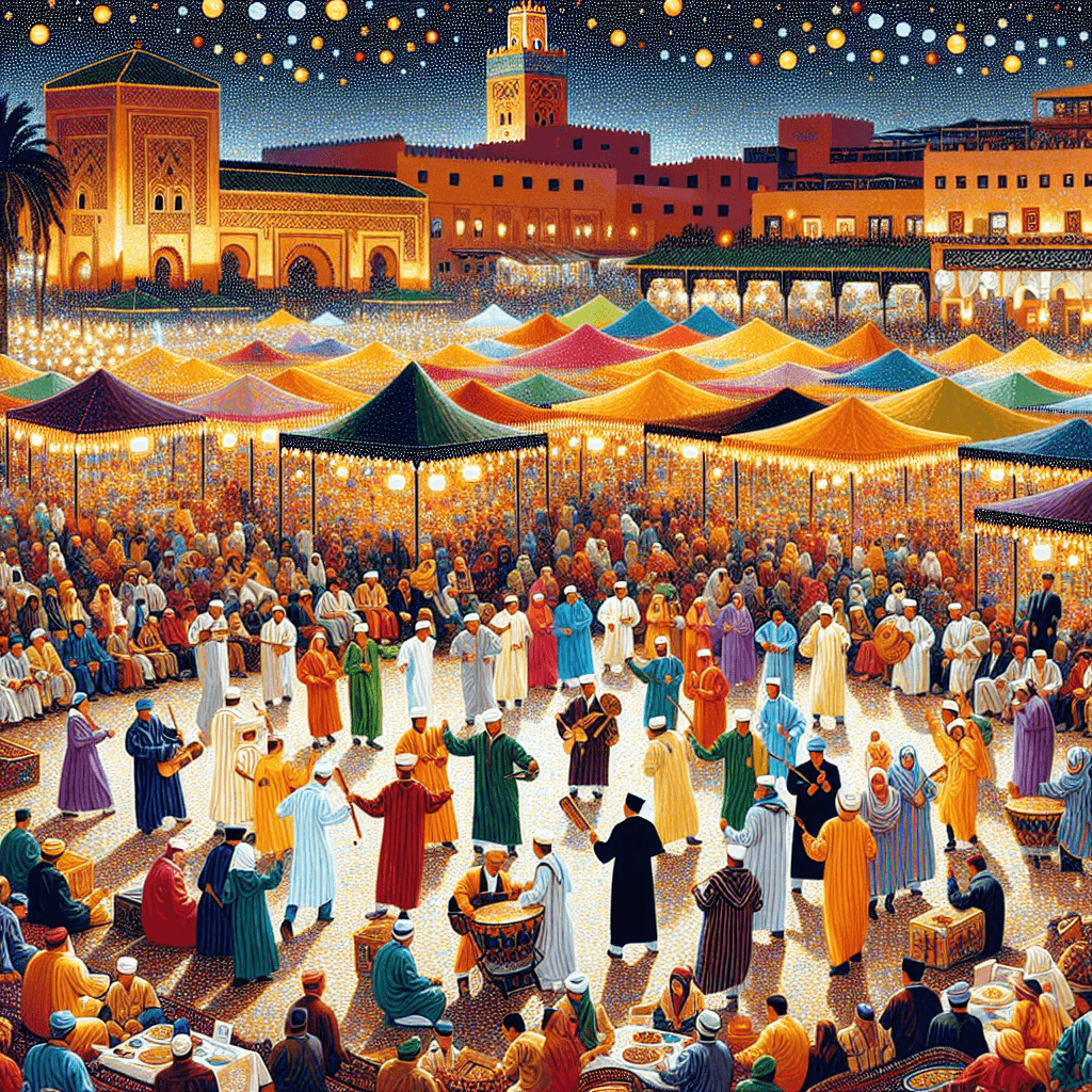 Marrakech Popular Arts Festival - Morocco Painting Number Kit