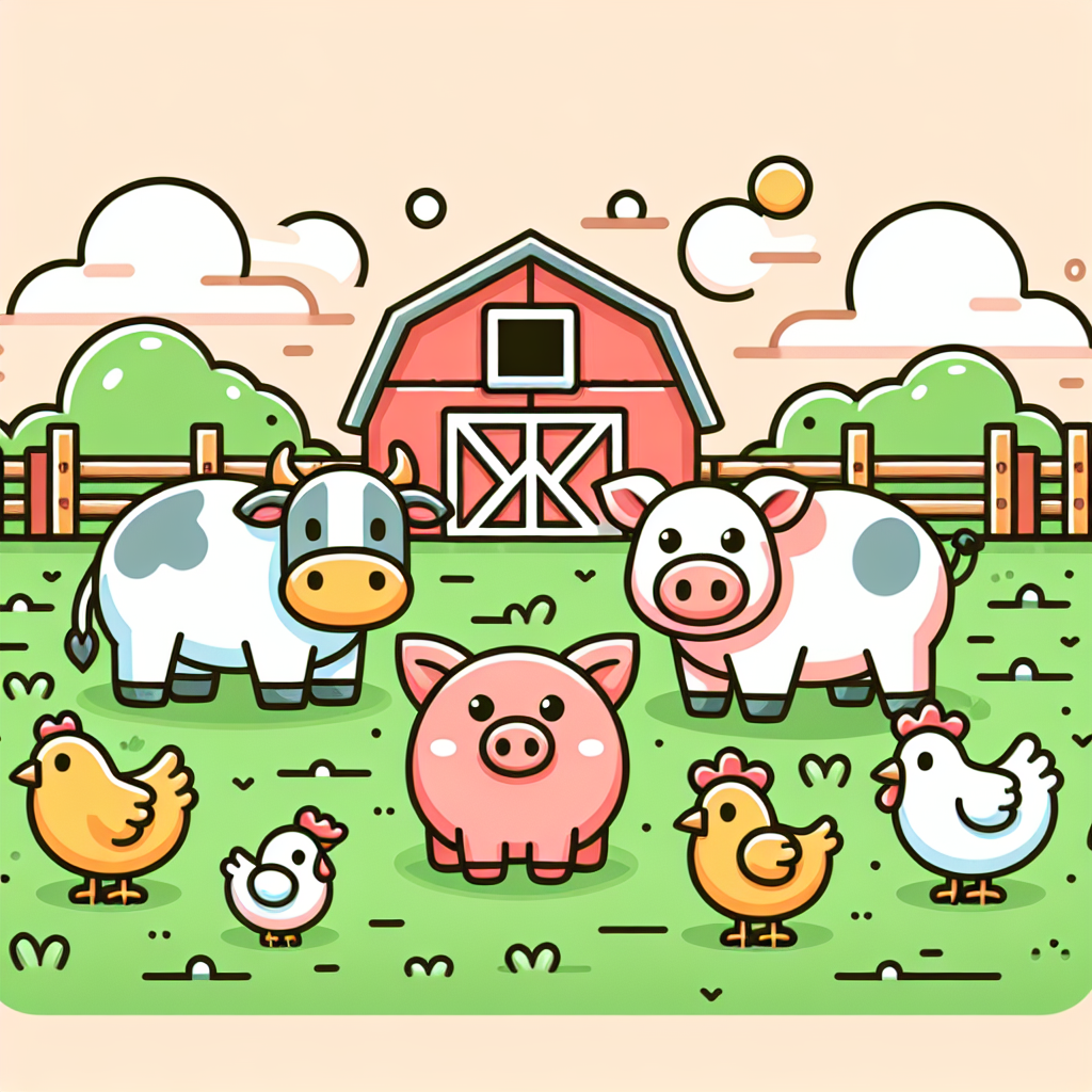 Frolicking Farm Numbered Painting Kits