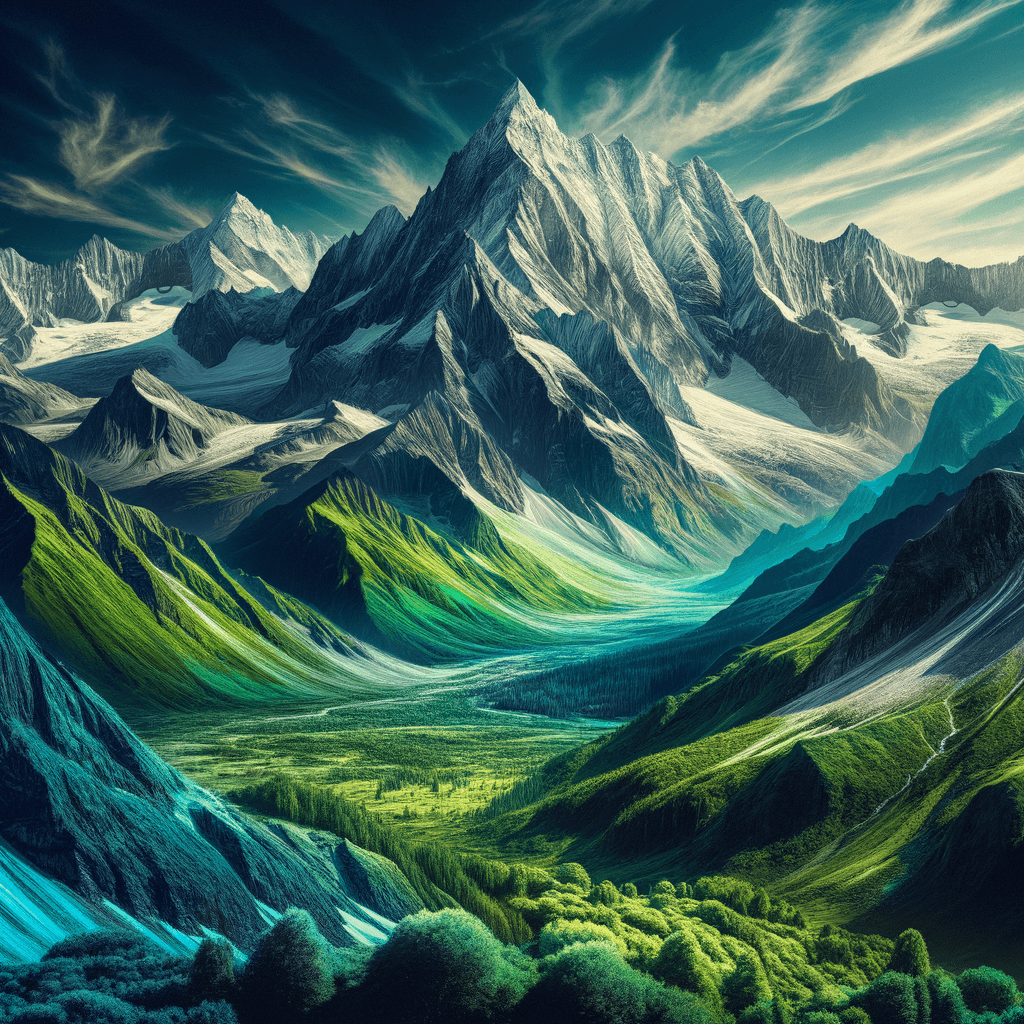 Dynamic Mountain Range DIY Paint By Numbers