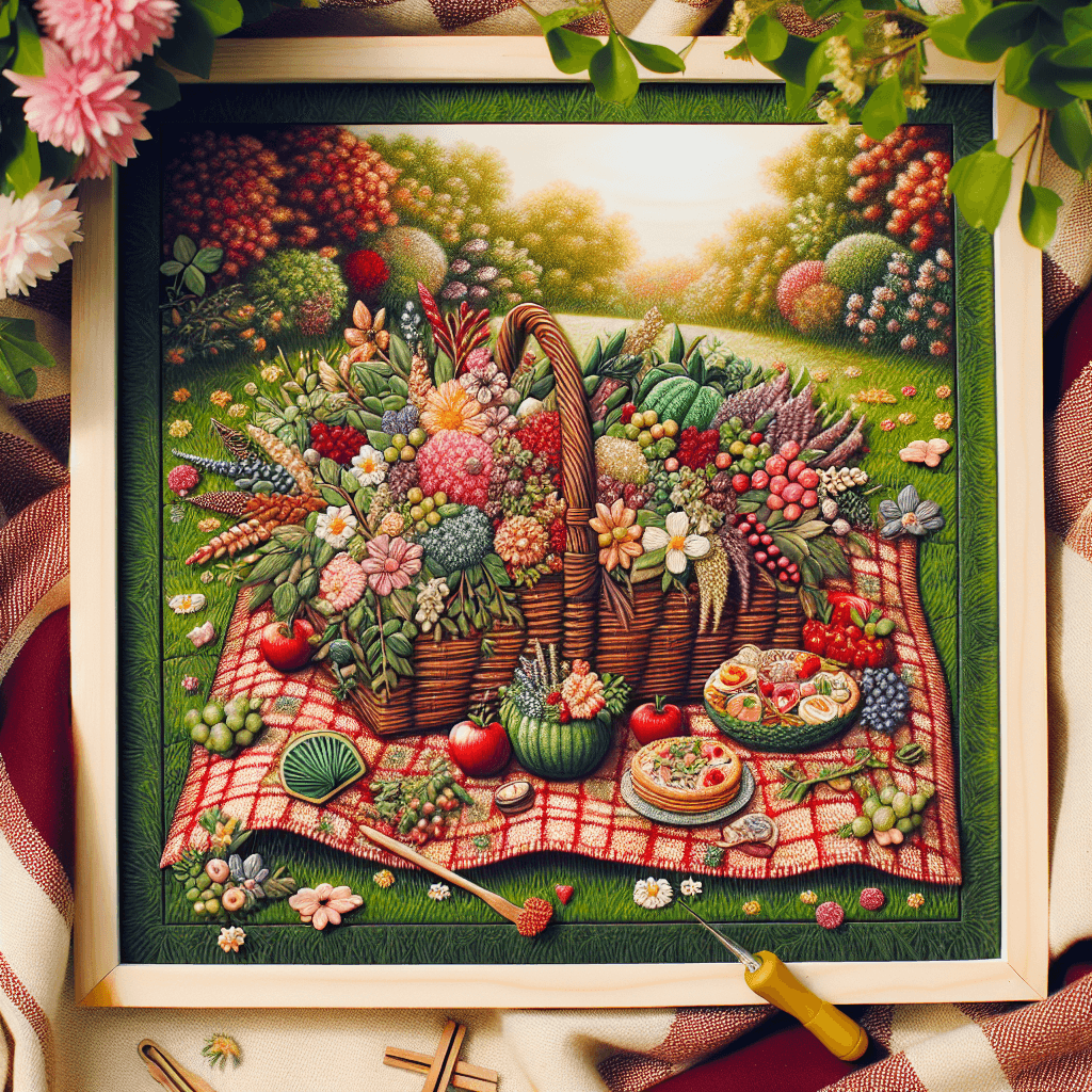 Colorful Garden Picnic DIY Paint By Numbers