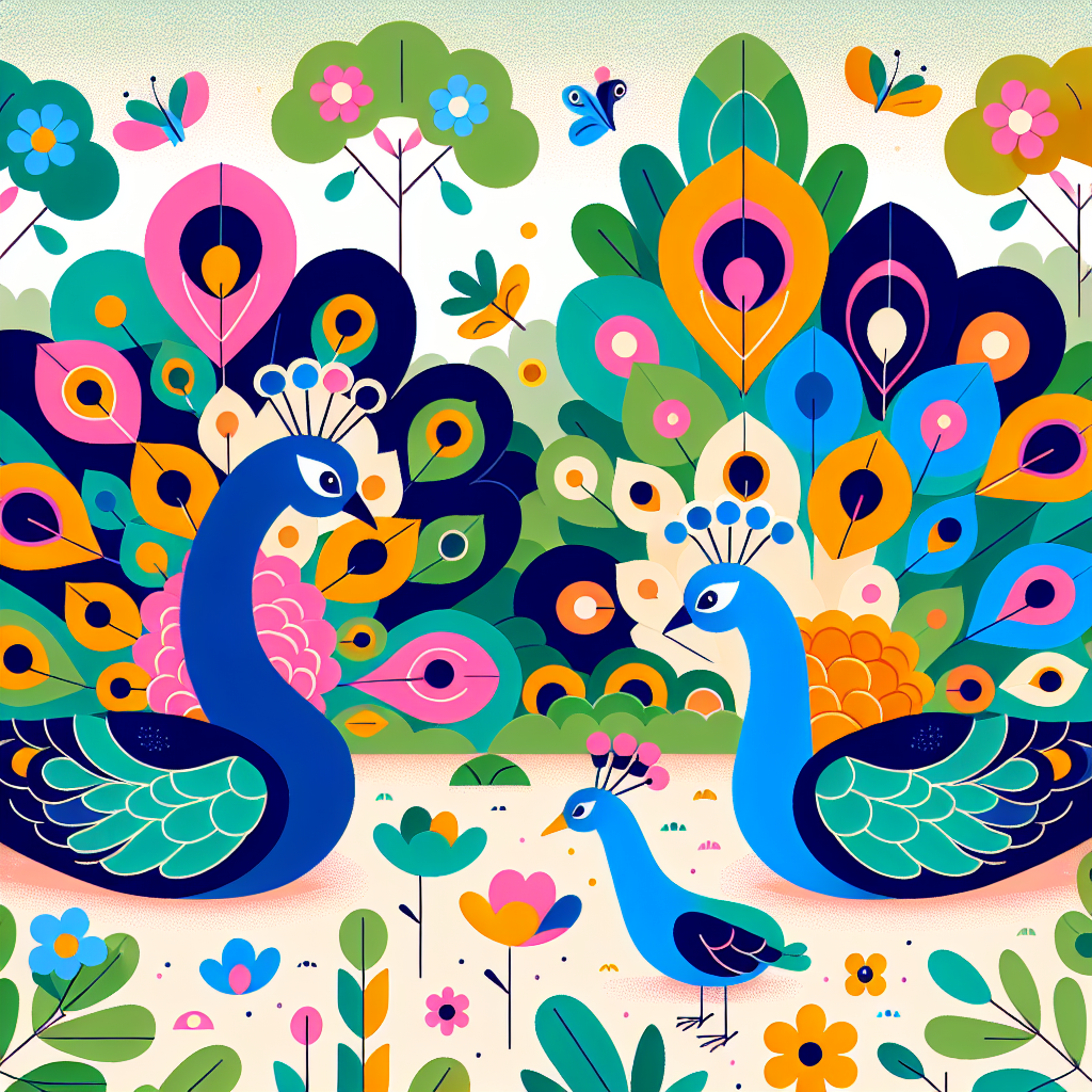 Peacock Garden Gala Paint By Numbers Art