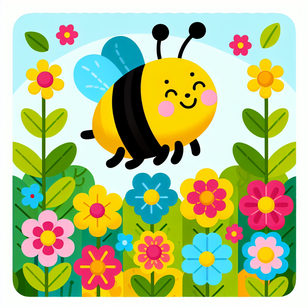 Busy Bumblebee Garden Number Painting