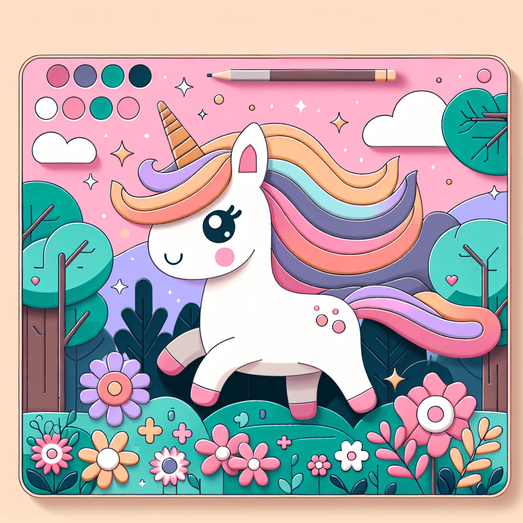 Majestic Unicorn Garden Paint By Numbers Art