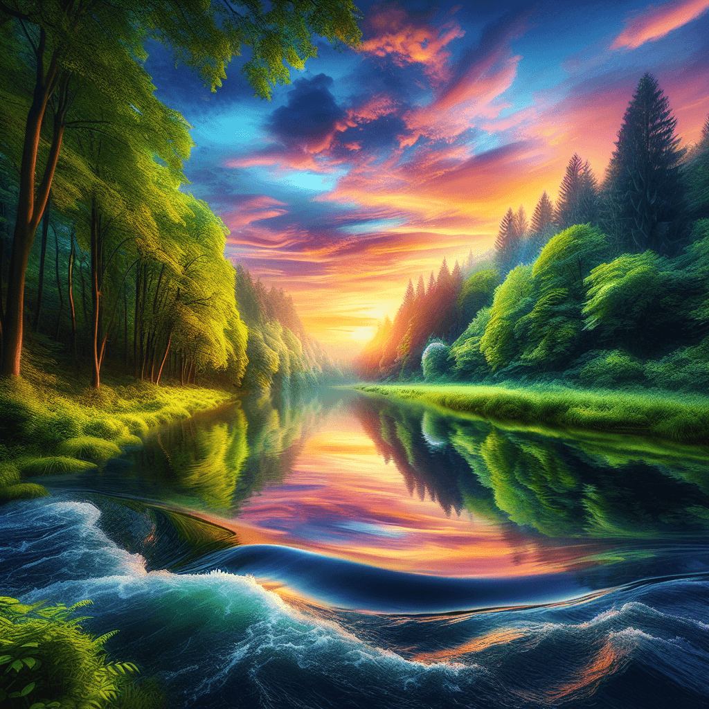 Mystical Riverbend Reflection Paint By Number