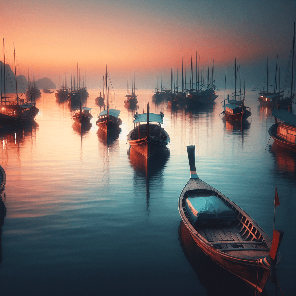 Peaceful Evening Harbor Paint By Numbers Art