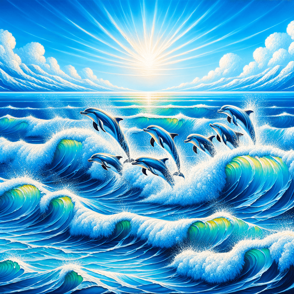 Playful Dolphin Bay DIY Paint By Numbers