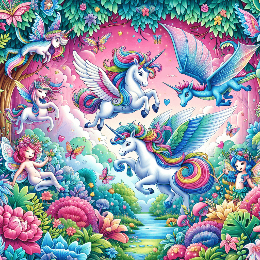 Mythical Creatures Galore Numbered Painting Kits