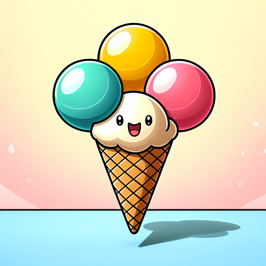 Cheerful Ice Cream Painting By Numbers Kit