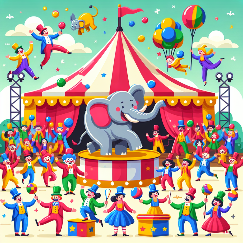 Giggle At The Circus Number Painting