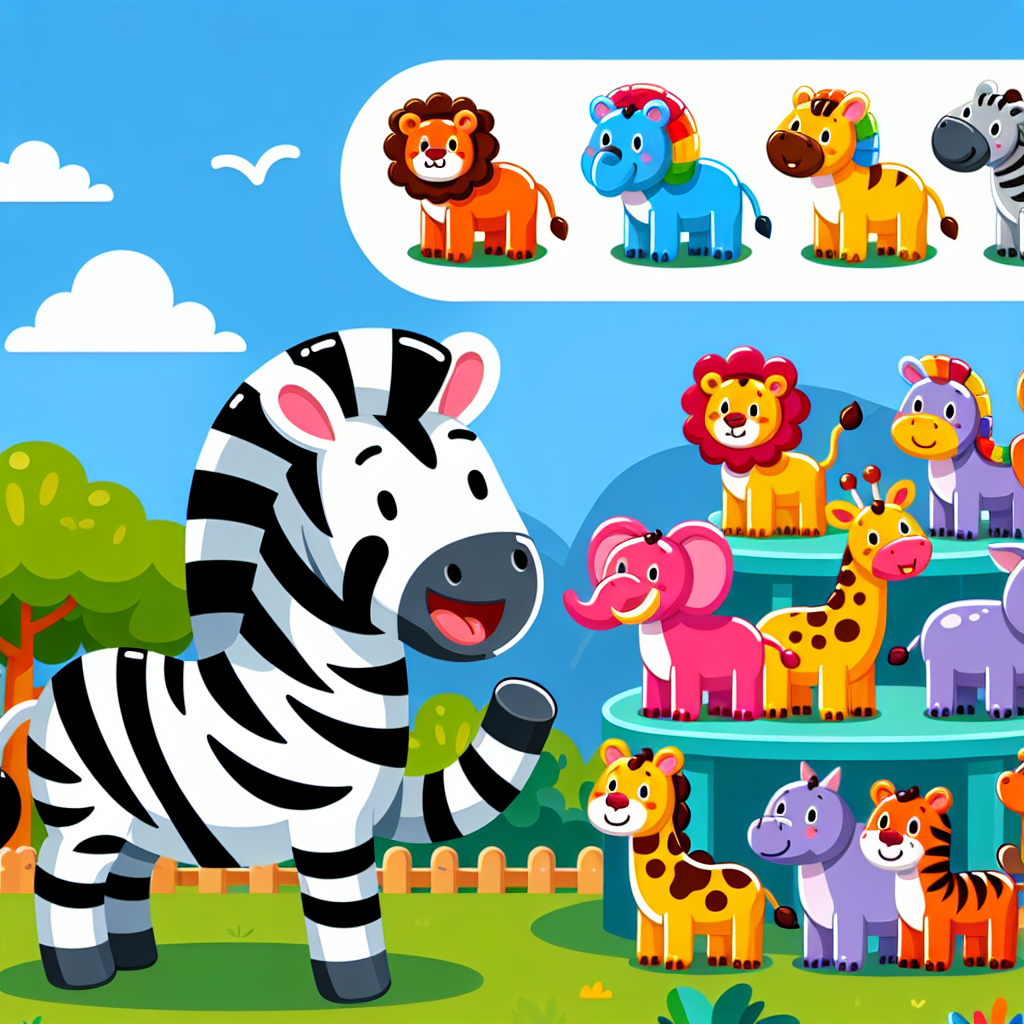 Zebra's Zesty Zoo Day Paint By Numbers Art