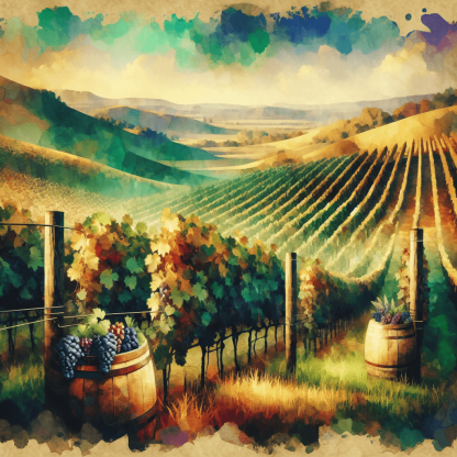 Wine's Vineyard Reverie Painting By Numbers Kit