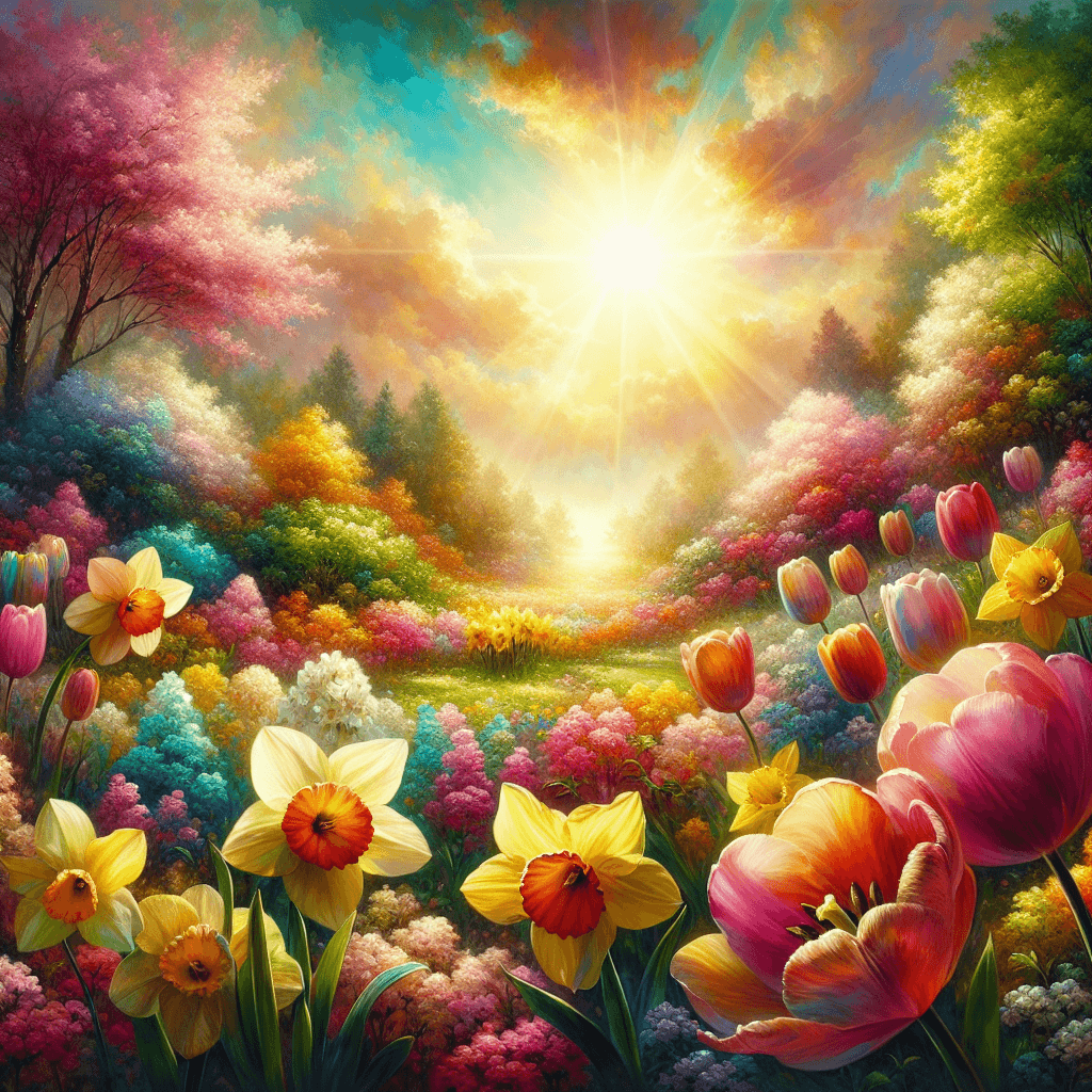 Cheerful Springtime Paint By Number